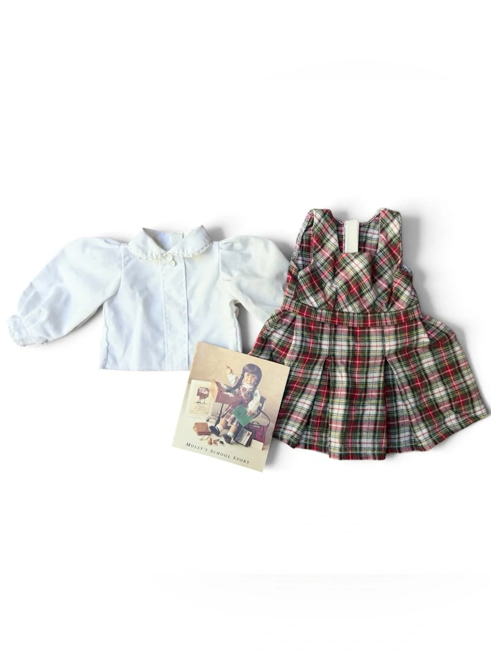 American Girl Pleasant Company Molly McIntire School Dress Jumper Shirt Booklet